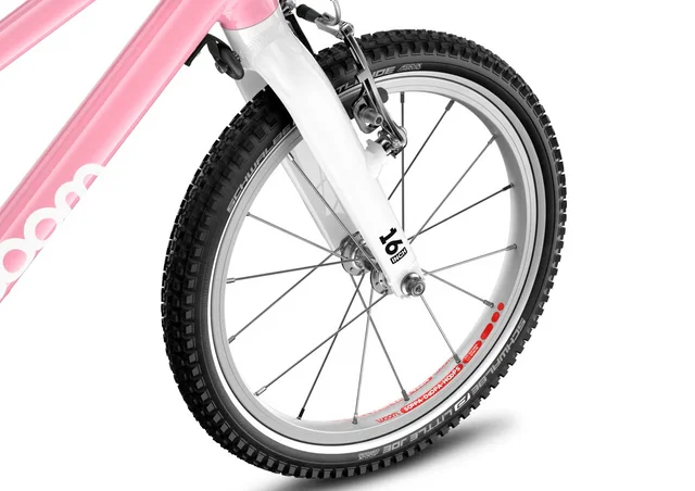 Woom 3 Go Barnesykkel 16" Powder Pink Perfekt sykkel for barn 105-120cm 