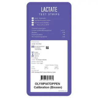 XPER TD-4663  Biosen Laktatstrips 100 Olympiatoppen kalibrering