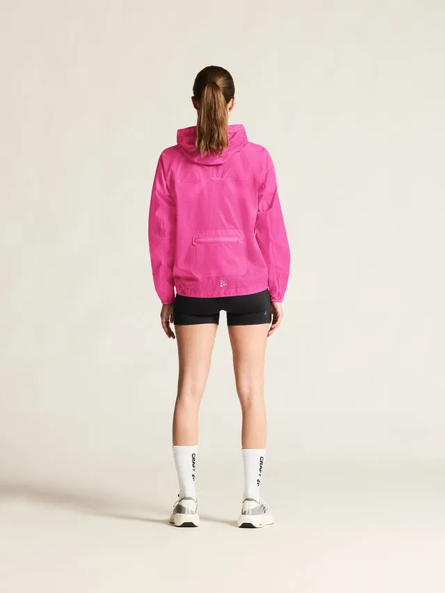 Craft W Jakke Hypervent Light Wind S Lett løpejakke - Magenta 