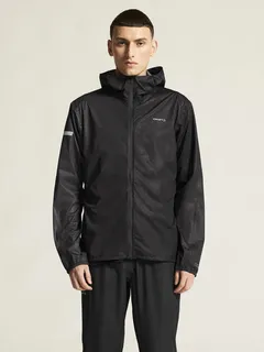Craft M Jakke Pro Hydro Lightweight L Ultralett vanntett løpejakke-Black/Black