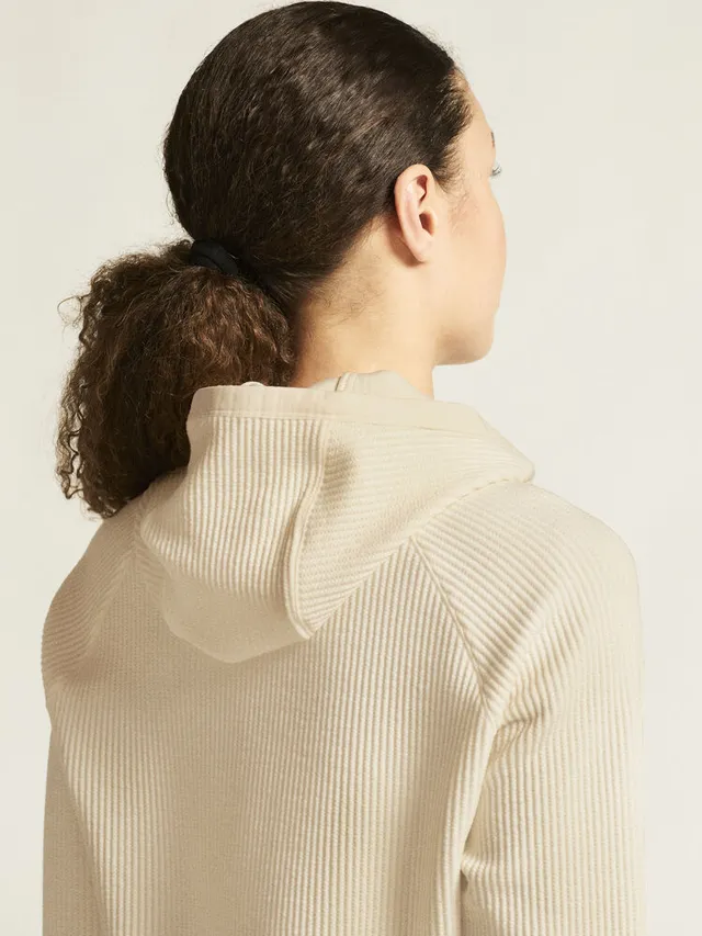 Craft W Trøye Grid Hood  S varm og allsidig hettegenser - Tofu 