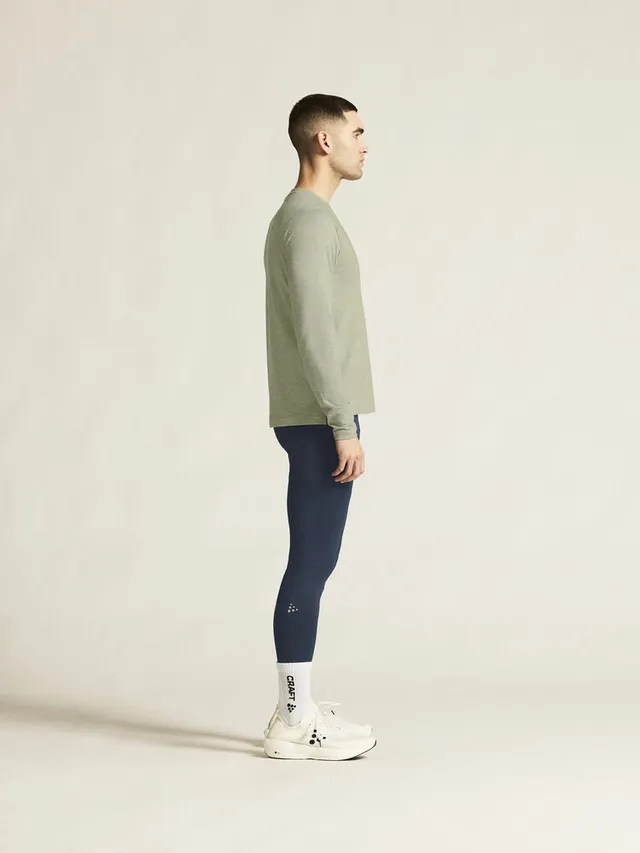 Craft M Trøye LS Thermal Mesh L Varm treningstrøye mesh - Pigeon Melange 