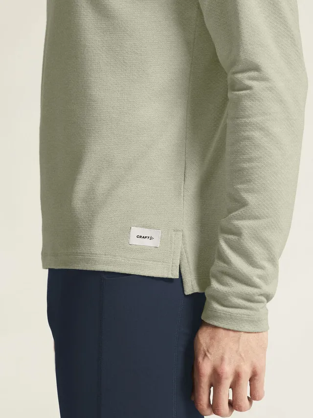 Craft M Trøye LS Thermal Mesh L Varm treningstrøye mesh - Pigeon Melange 