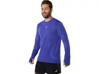 Asics Herre Trøye LS Road Seamless M Løpetrøye med ACTIBREEZE - CB/E 