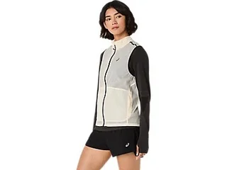 Asics Dame Metarun Pacable Vest M Pakkbar løpevest - CREAM 