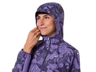 Asics Dame Jakke Fujitrail Packable S Pakkbar terrengjakke - AMETHYST 