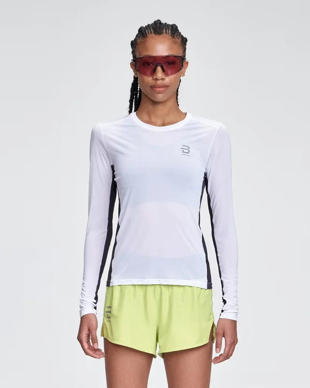 Dæhlie Dame Trøye LS Air S Pustende løpetrøye - Brilliant White 