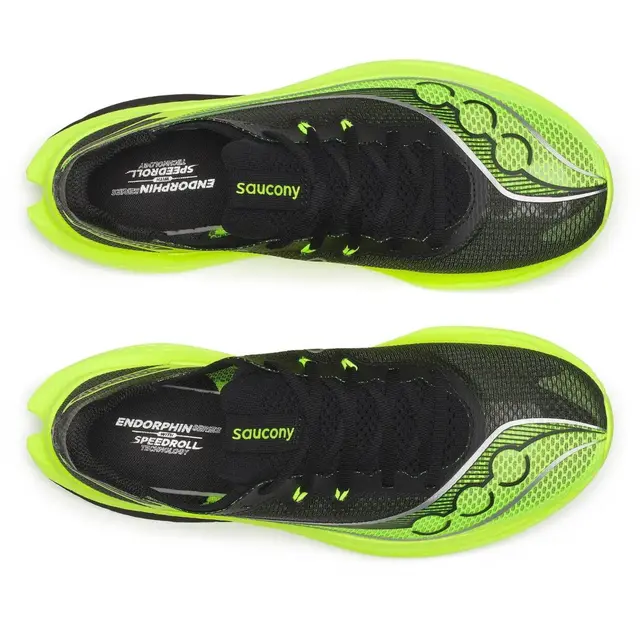 Saucony Løpesko M Endorphin Pro 5 43 Toppklasse konkurransesko - CITRON/BLACK 