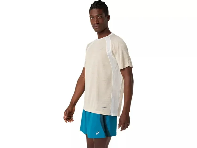 Asics Herre Trøye SS Road M Lett og pustende topp - CREAM 