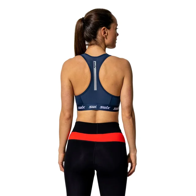 Swix Dame Sport-top Roadline L Sports-BH med lett støtte - Lake blue 