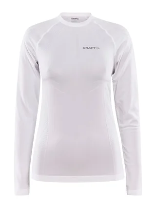 Craft W Trøye LS Cool Intensity Langermet med kjøleeffekt - White
