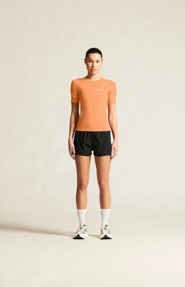 Craft W Trøye SS Cool Intensity  S T-skjorte med kjøleeffekt - Apricot 