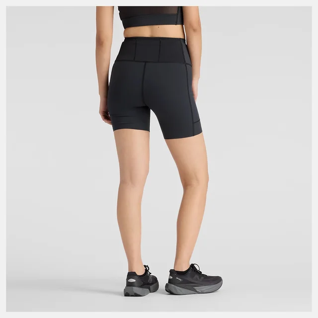 New Balance W Shorts 6 Storage S Løpeshorts med 4-veis stretch - BK 