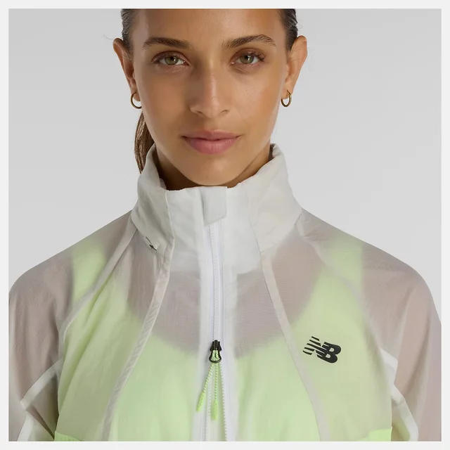 New Balance W Jakke RC S Lett jakke med vannbeskyttelse-AFTERGLOW 