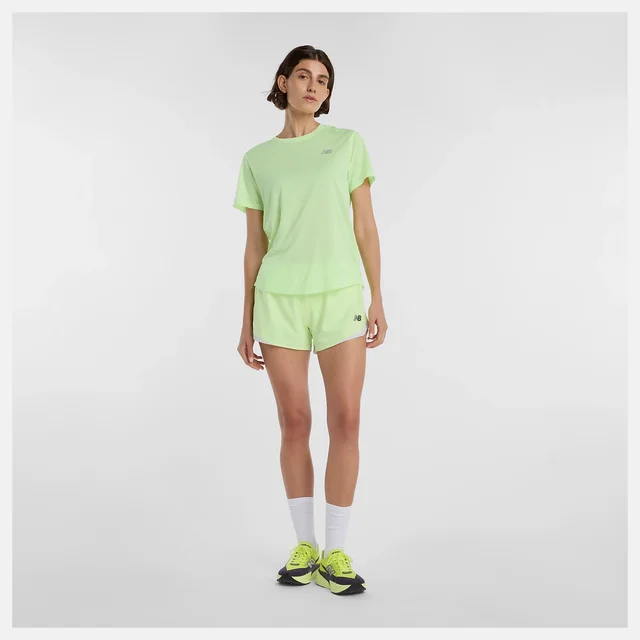 New Balance W SS Trøye Athletics S Pustende topp til trening - Afterglow 