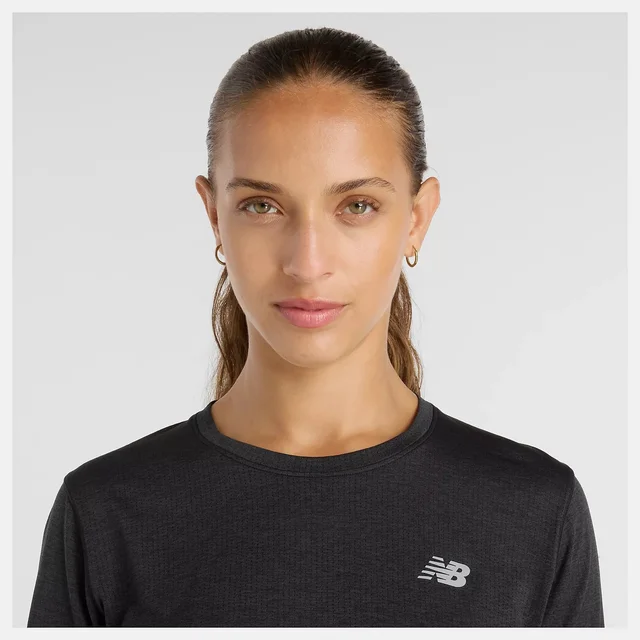 New Balance W LS Trøye Athletics XS Langermet topp med komfort - Black 