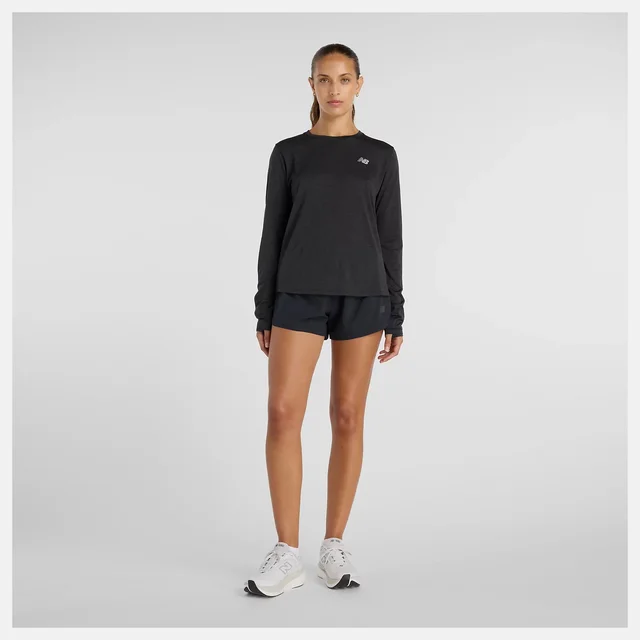 New Balance W LS Trøye Athletics XS Langermet topp med komfort - Black 
