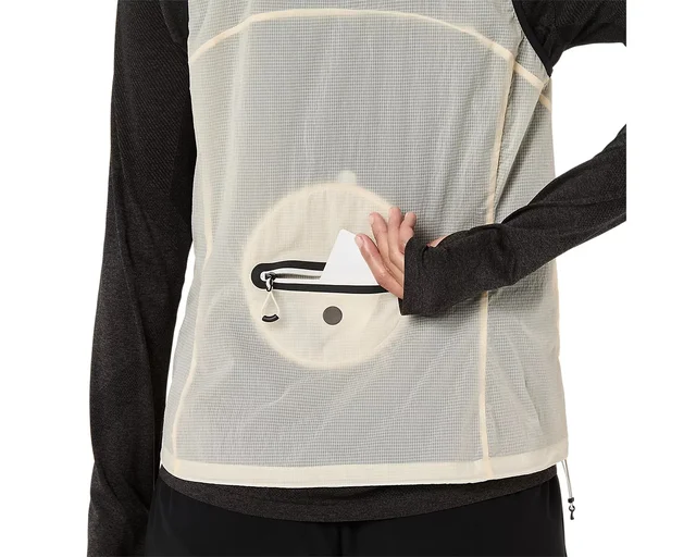 Asics Dame Metarun Pacable Vest M Pakkbar løpevest - CREAM 