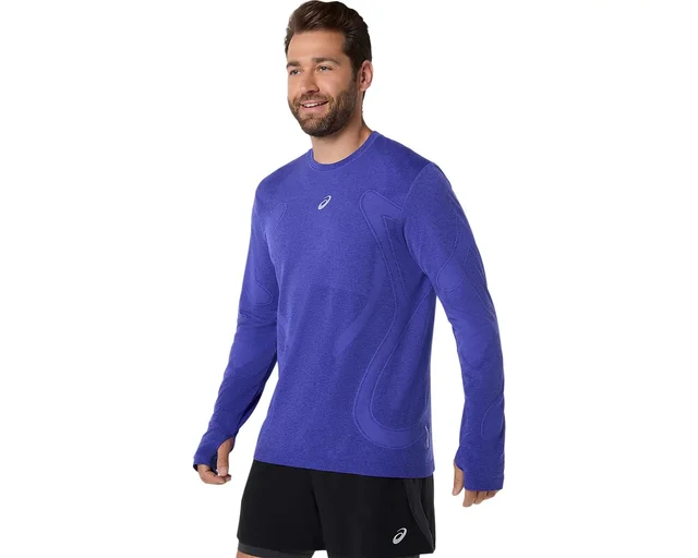 Asics Herre Trøye LS Road Seamless M Løpetrøye med ACTIBREEZE - CB/E 