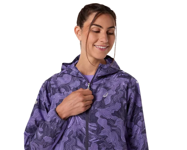 Asics Dame Jakke Fujitrail Packable M Pakkbar terrengjakke - AMETHYST 