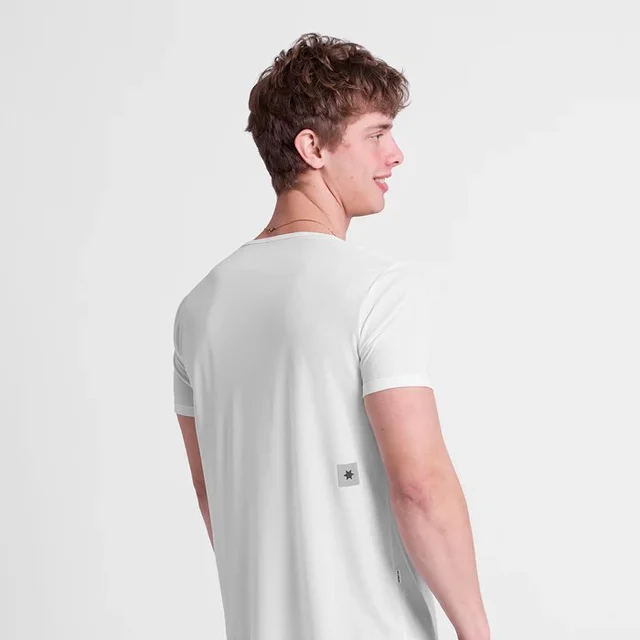 SAYSKY Herre Trøye Zig Zag Flow S Lett t-skjorte til løp - White 