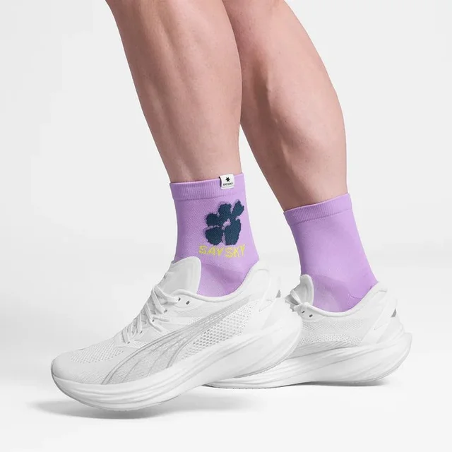 SAYSKY Sokker Combat Quarter S/M Løpesokker med lav vekt - Purple BB 
