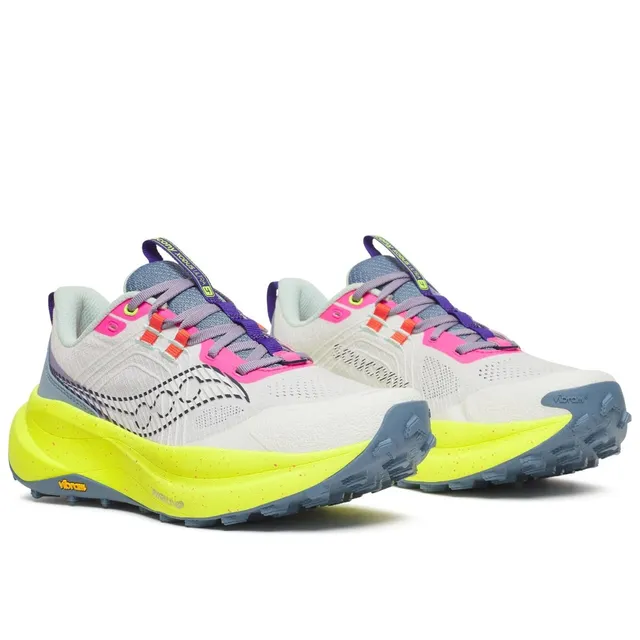 Saucony Løpesko W Xodus Ultra 4 38 Terrengsko for lange løp - WHITE/CITRON 