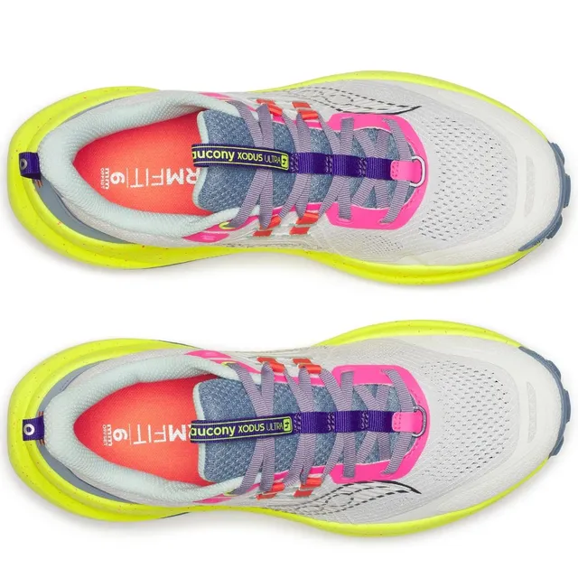 Saucony Løpesko W Xodus Ultra 4 38 Terrengsko for lange løp - WHITE/CITRON 