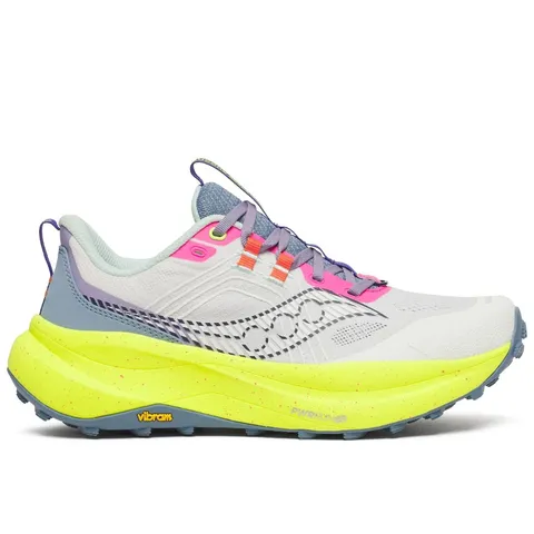 Saucony Løpesko W Xodus Ultra 4 Terrengsko for lange løp - WHITE/CITRON