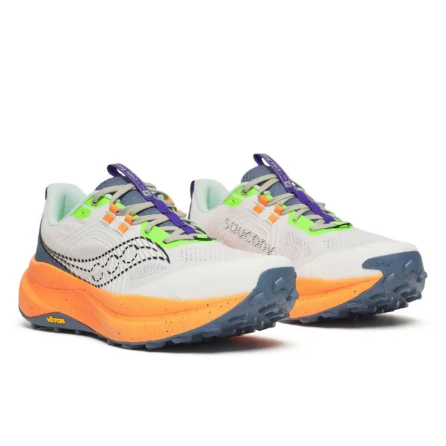 Saucony Løpesko M Xodus Ultra 4 42 Terrengsko for lange løp - WHITE/TUMERIC 