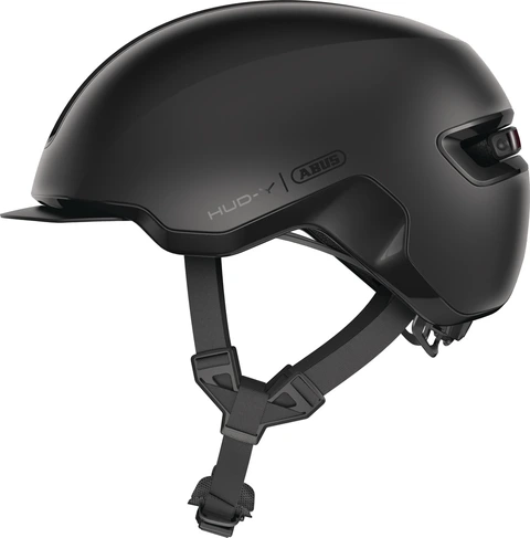 Abus Sykkelhjelm Hud-Y Urban hjelm med LED-lys - Velvet Black