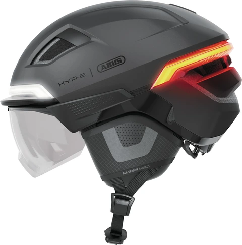 Abus Sykkelhjelm Hyp-E Bl.ACE M Smart hjelm med integrerte lys - vt