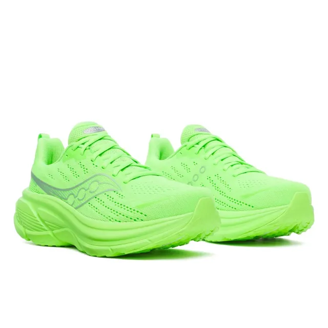 Saucony Løpesko M Hurricane 25 42,5 Løpesko med maks stabilitet - slime/silv 