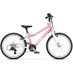 Woom 4 Go Barnesykkel 20" Powder Pink Optimalisert geometri for barn 115-130cm
