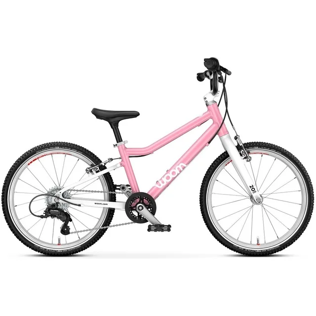 Woom 4 Go Barnesykkel 20" Powder Pink Optimalisert geometri for barn 115-130cm 