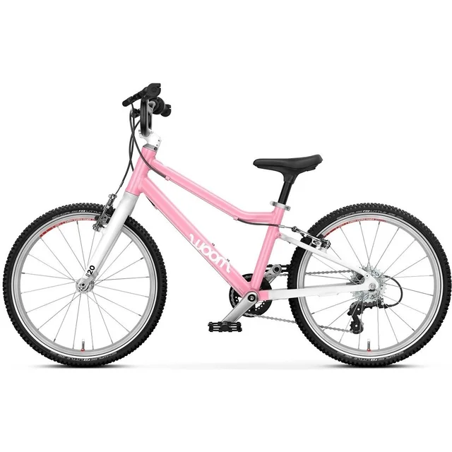 Woom 4 Go Barnesykkel 20" Powder Pink Optimalisert geometri for barn 115-130cm 