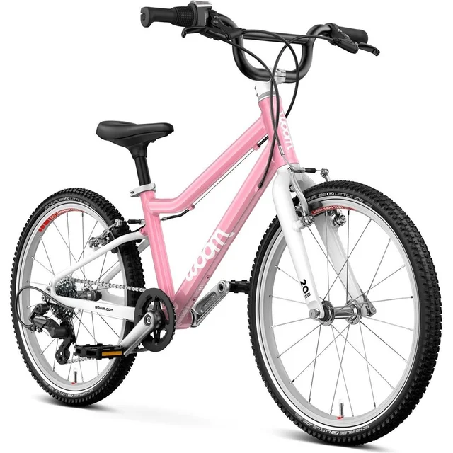 Woom 4 Go Barnesykkel 20" Powder Pink Optimalisert geometri for barn 115-130cm 