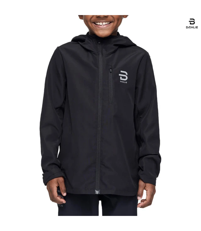 Dæhlie Junior Jakke Run 128 Lett løpejakke m/hette Black 