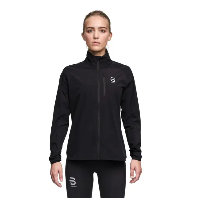 Dæhlie Athlete Jakke Dame  L Lett, teknisk løpejakke - Black 