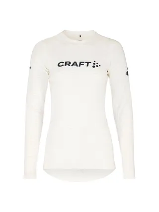 Craft W Tr&#248;ye NOR Wool Extreme X LS Varm, teknisk ulltr&#248;ye for kulden - hvit