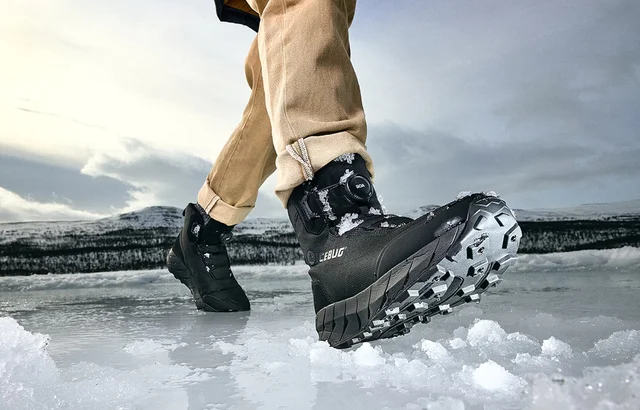 Icebug Unisex Alne BUGrip 43 Lett vinterstøvel med topp grep - Black 