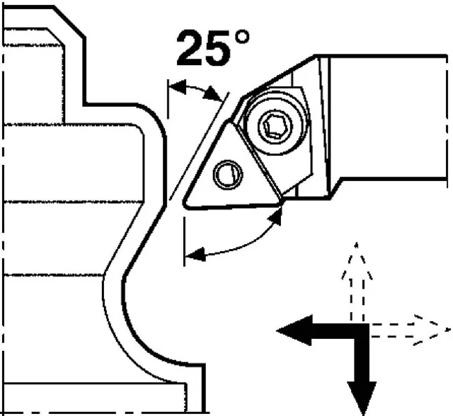 HOLDER PTJNR2020K16 Stålholder 93° for utvendig dreiing Seco 