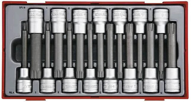 PIPEBITSSETT XZN/RIBE 15 DELER 1/2'' firkantfeste Teng Tools TTRS15 