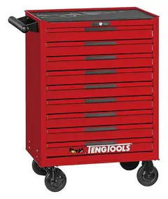 VERKTØYVOGN TENG TOOLS TSW26R4L/TSW26B9 VERKTØYVOGN 9 SKUFFER TENG TOOLS RØD 26