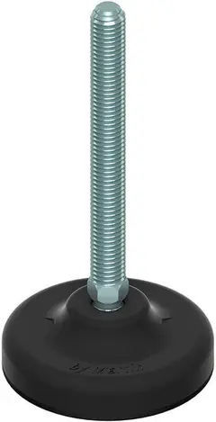 Maskinfot Ø40-M10x50mm Plastfot,Rustfri,30gr,NBR vulk