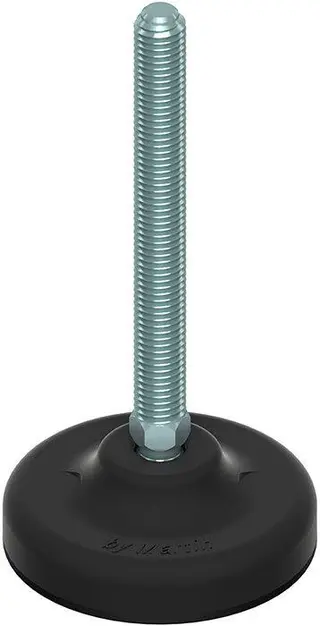 Maskinfot Ø40-M10x50mm Plastfot,Rustfri,30gr,NBR vulk 