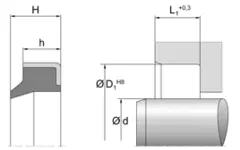 Avskraper AM  50X 60X 7/10 NBR