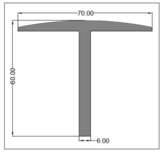 T-Profil F220 TPE 60 L=10 Mtr