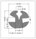 Klemprofil  4+6  32-064S L= 25 EPDM  (2)