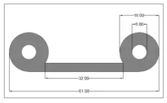 Brilleprofil M262-1 - Neo 60 Ø15(02)x60mm